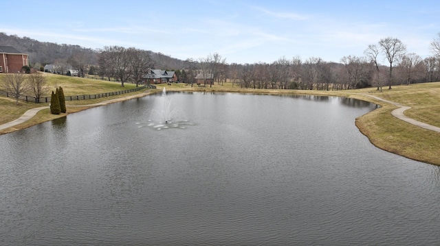 view of water feature