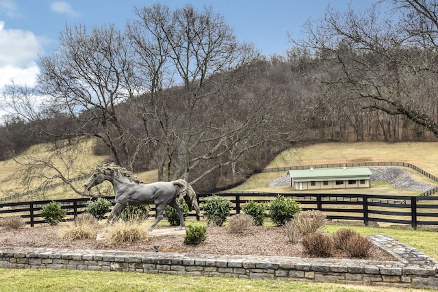 view of property's community with a rural view