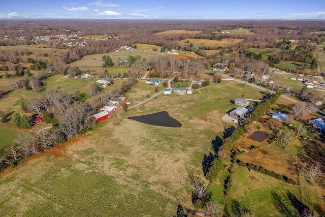 bird's eye view featuring a rural view