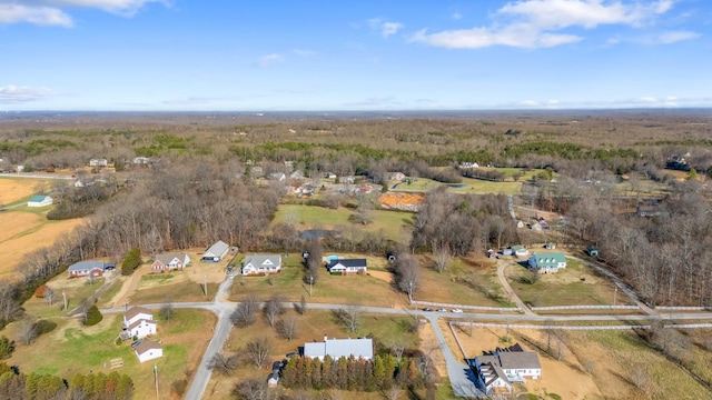 bird's eye view with a rural view