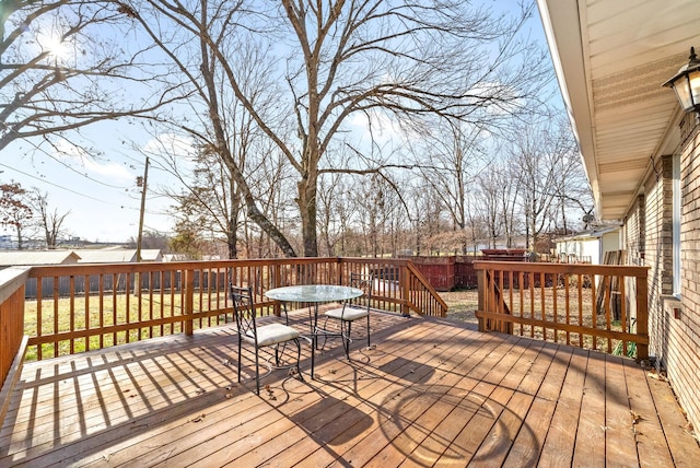 view of wooden terrace