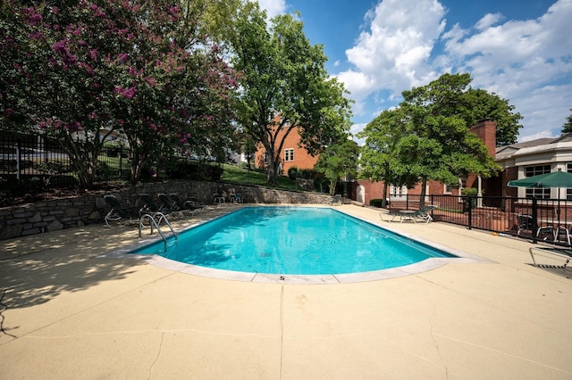 view of pool with a patio