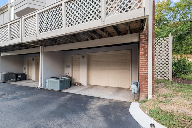 garage with central AC