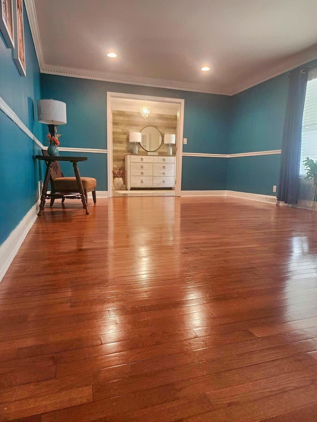 interior space with hardwood / wood-style flooring