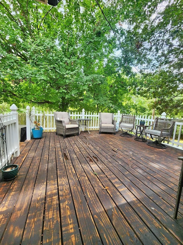 view of wooden deck