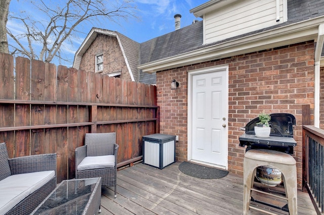 deck with outdoor lounge area