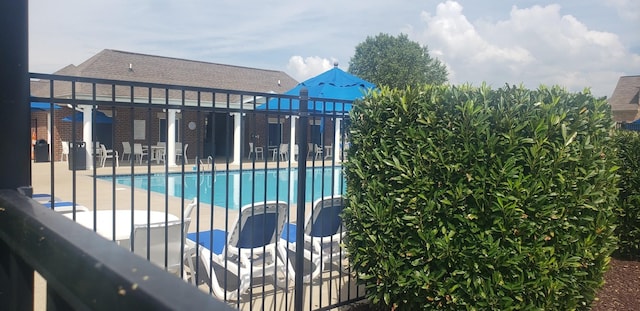 view of pool with a patio area