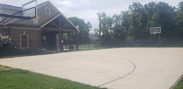 view of basketball court