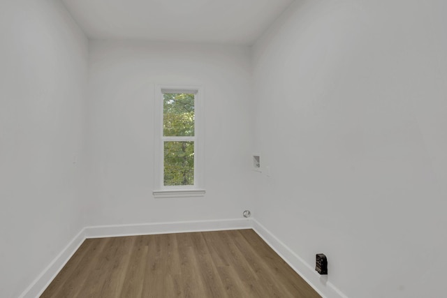 empty room featuring light wood-type flooring