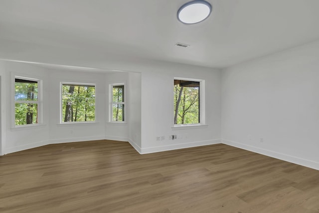 empty room featuring hardwood / wood-style flooring