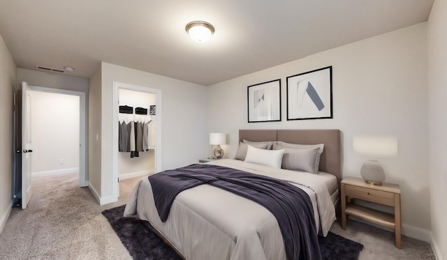 bedroom with carpet floors