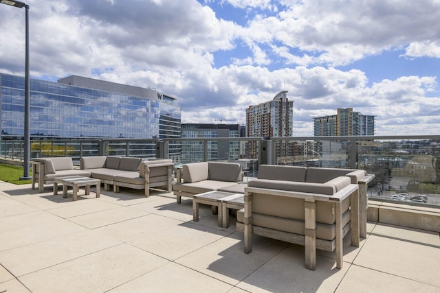 view of patio / terrace featuring an outdoor hangout area