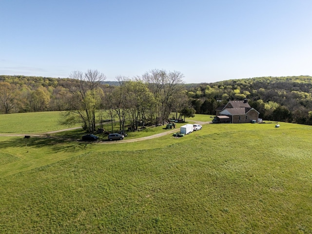 bird's eye view featuring a rural view