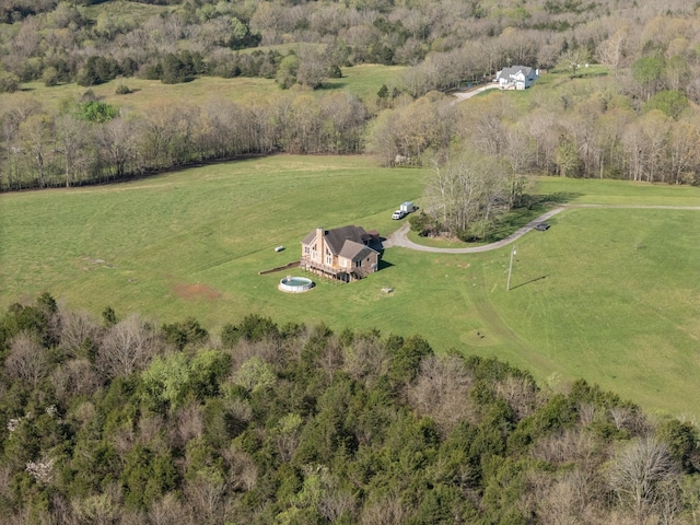 bird's eye view featuring a rural view