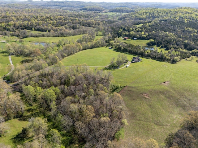 drone / aerial view with a rural view