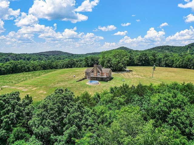 view of mountain feature with a rural view