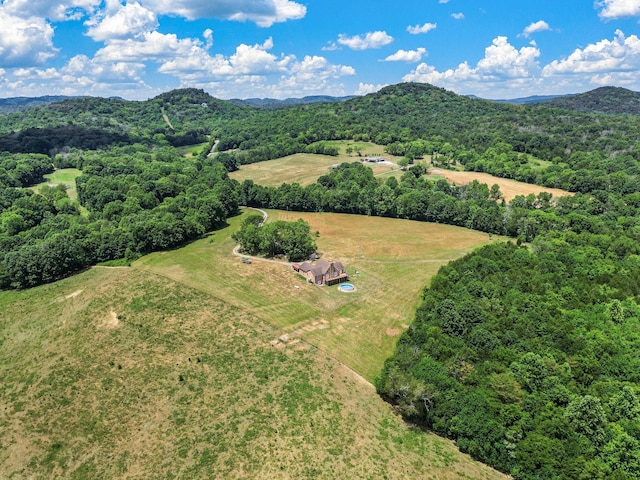 aerial view featuring a mountain view