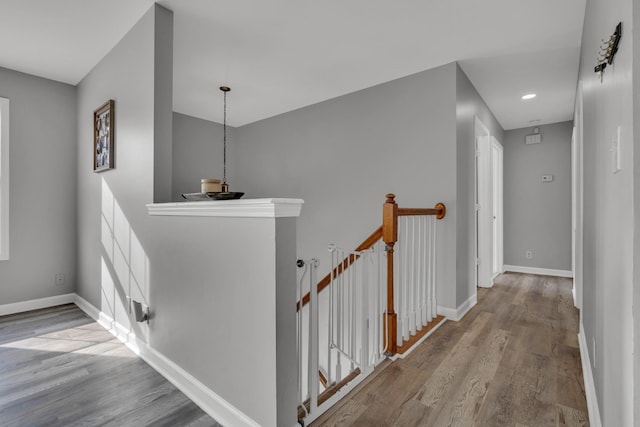 hallway featuring light hardwood / wood-style floors