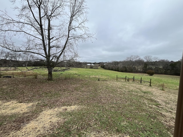 view of yard featuring a rural view