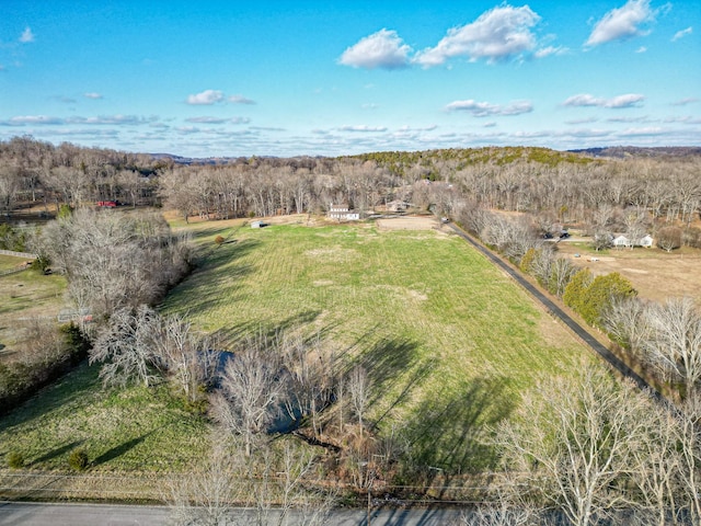 drone / aerial view featuring a rural view