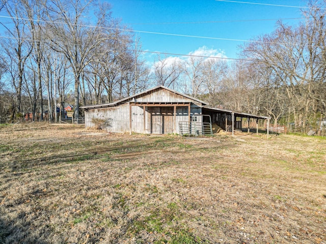 exterior space with an outdoor structure