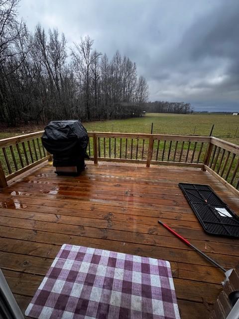 deck featuring grilling area