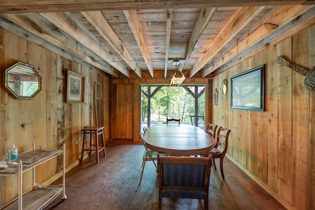 view of dining area