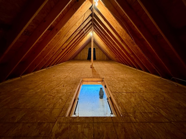 view of attic