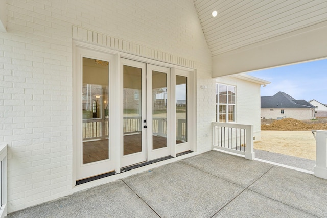 view of patio with french doors