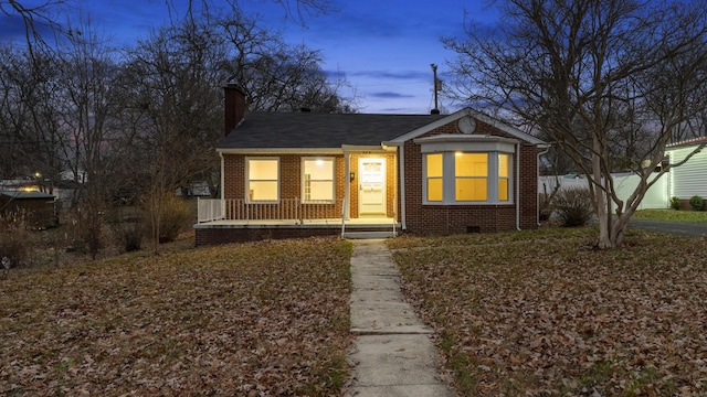 bungalow with covered porch