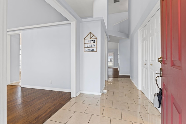 foyer featuring light hardwood / wood-style flooring