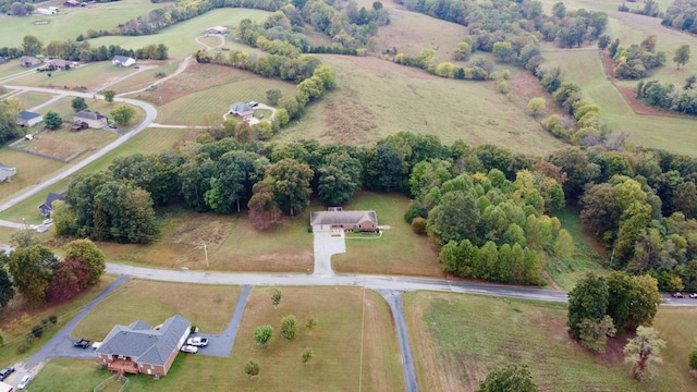 drone / aerial view featuring a rural view