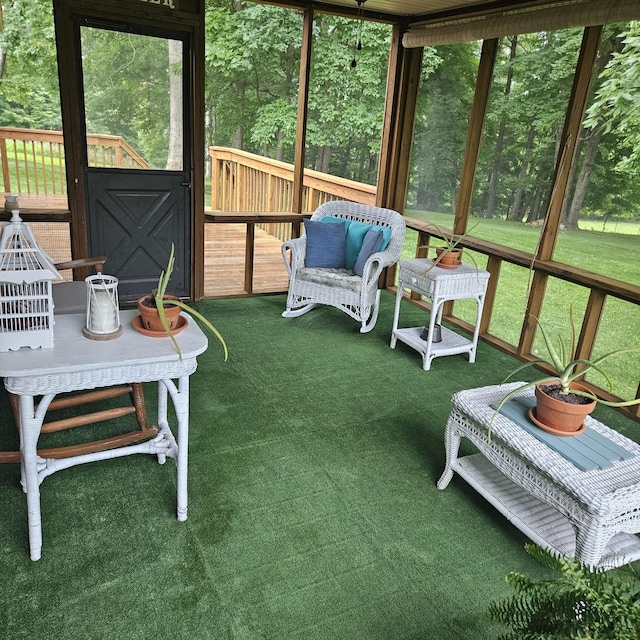 view of sunroom