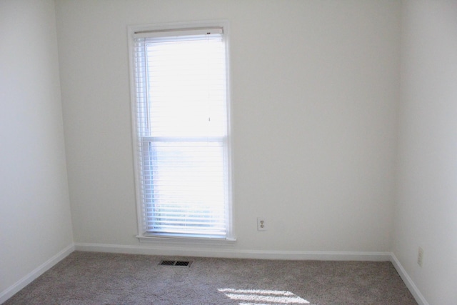 unfurnished room with carpet floors