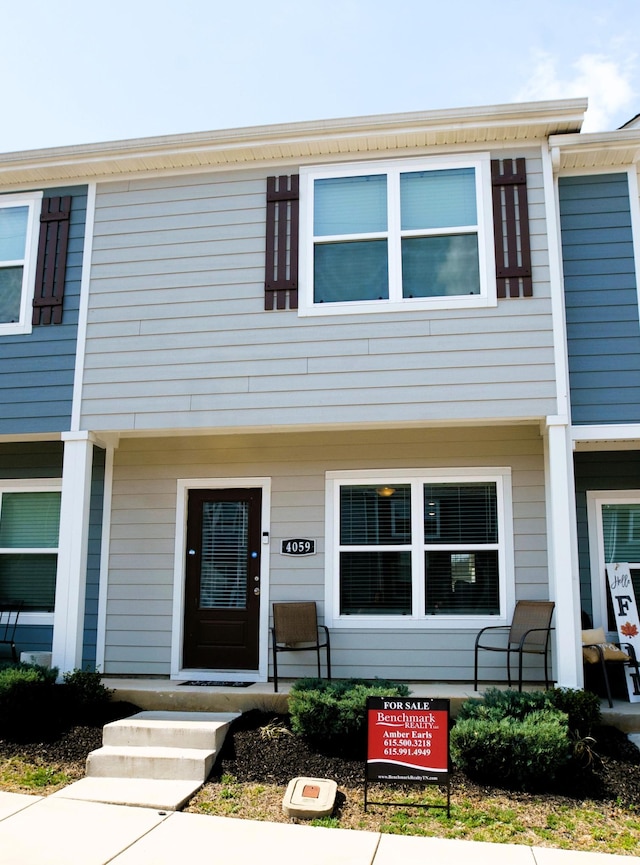 multi unit property with covered porch