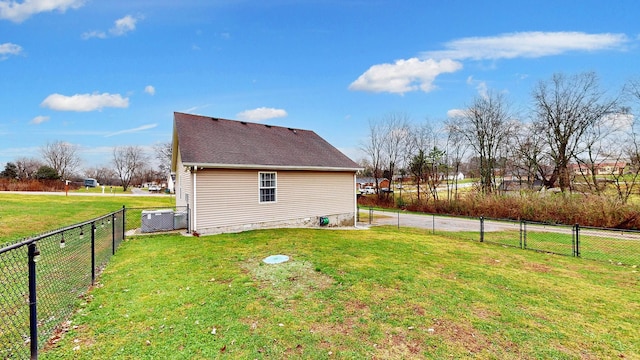 view of property exterior with a lawn