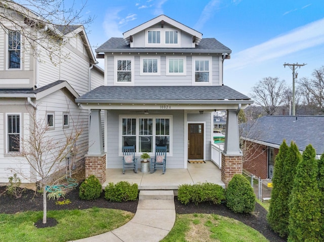 view of front of house with covered porch