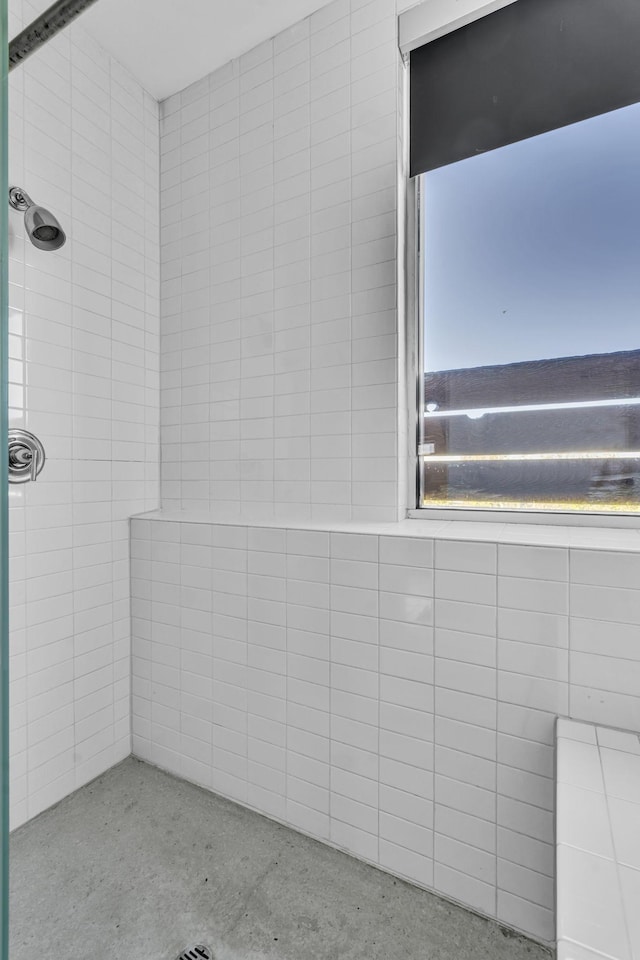 bathroom featuring walk in shower