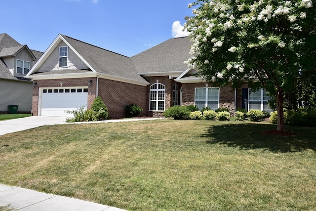 view of front of home with a front yard