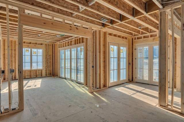 misc room featuring french doors