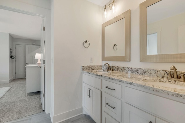 bathroom with vanity