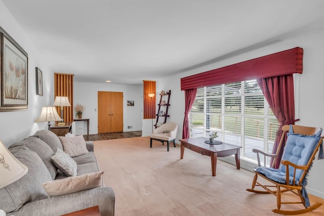 view of carpeted living room