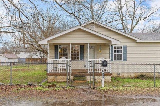 view of bungalow-style house