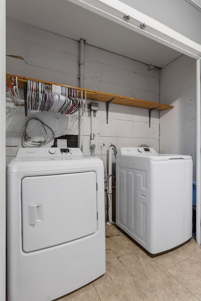 laundry area with washer and dryer