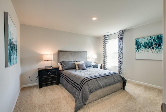 view of carpeted bedroom