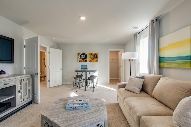 view of carpeted living room