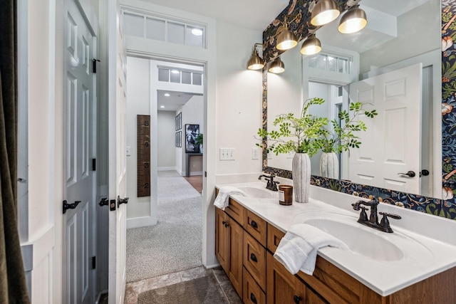 bathroom with vanity