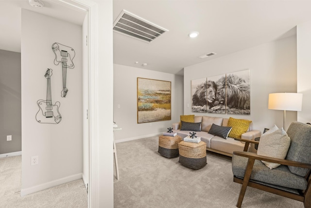 view of carpeted living room