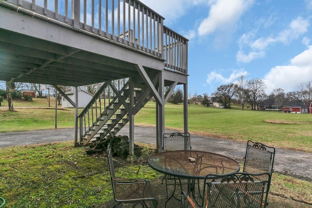 view of patio with a wooden deck