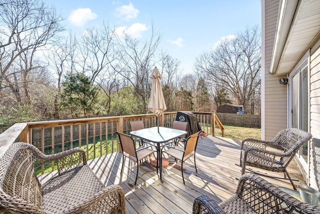 view of wooden deck